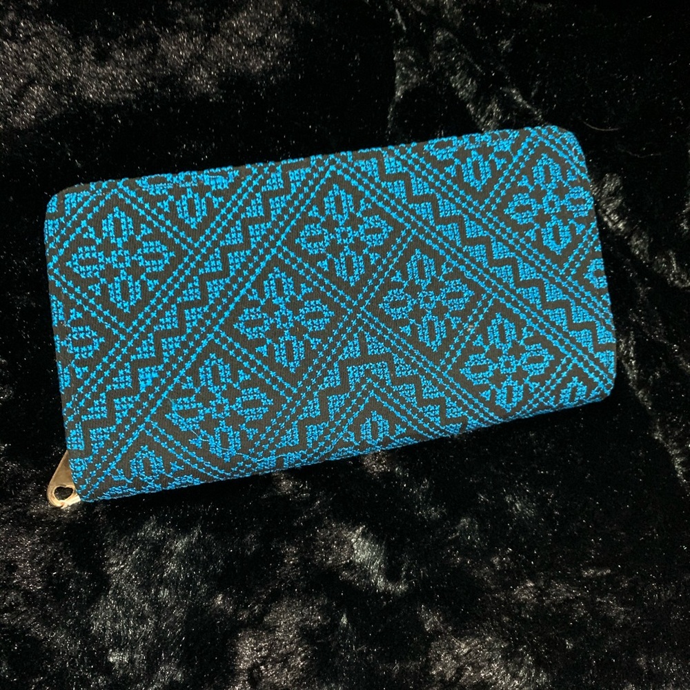 No Name Turquoise Black Tribal Wallet